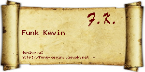 Funk Kevin névjegykártya